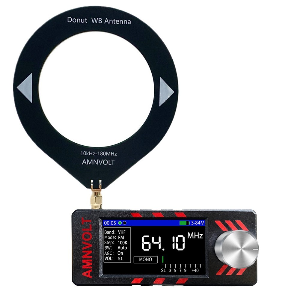 1.9 Inch Screen Full-band Radio 1W Built-in Speaker 3.5mm Audio Interface