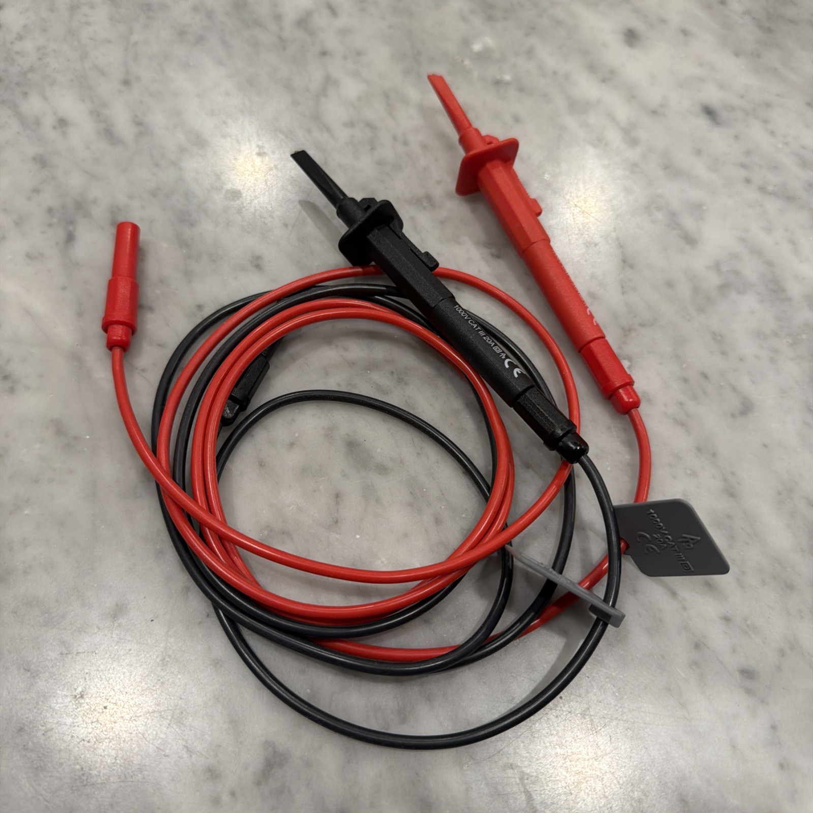 1000v cat iii 20A test Lead Set Hooks Red & Black