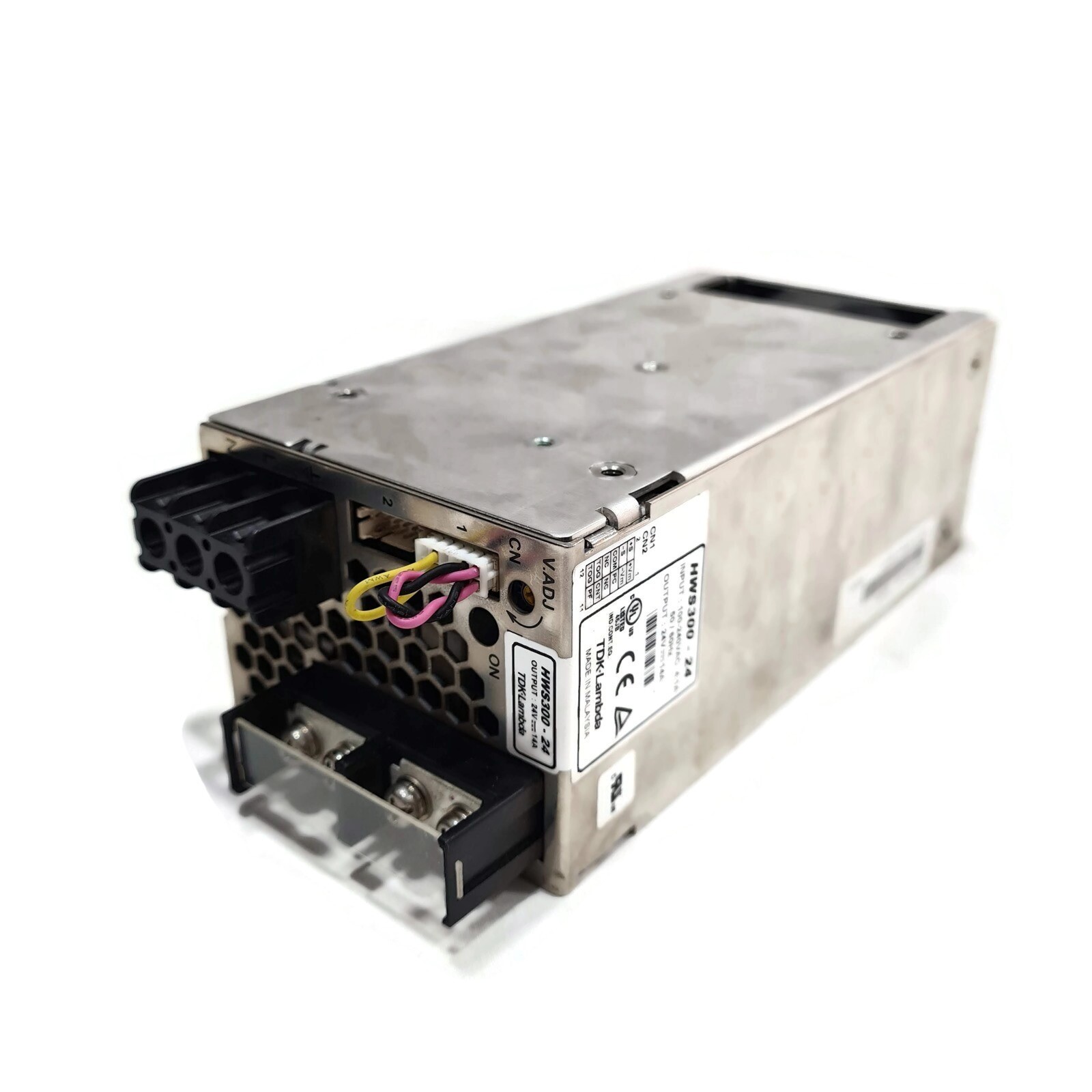TDK-Lambda HWS300-24 Power Supply. 24 Volts 14 Amps. Made in Malaysia