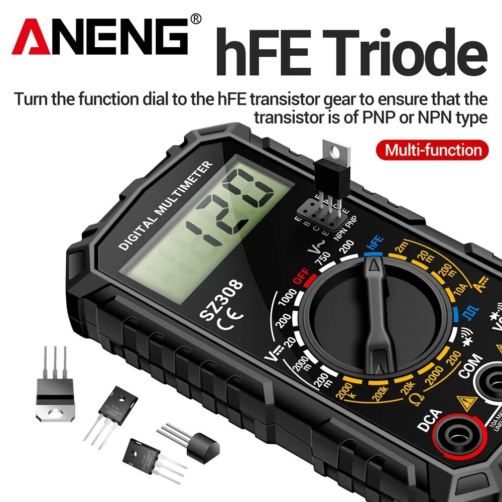 Portable Digital Multimeter AC DC Voltmeter Ammeter Ohmmeter Volt Tester Meter