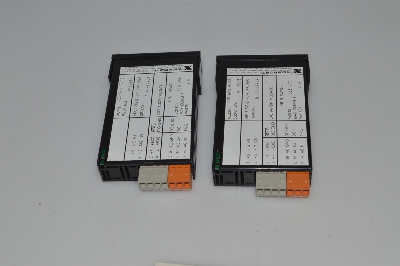 *TC* NEWPORT MODEL 205-A 3 1/2 DIGIT MINI-SIZE VOLTMETER – LOT OF 2 (ADJ48)