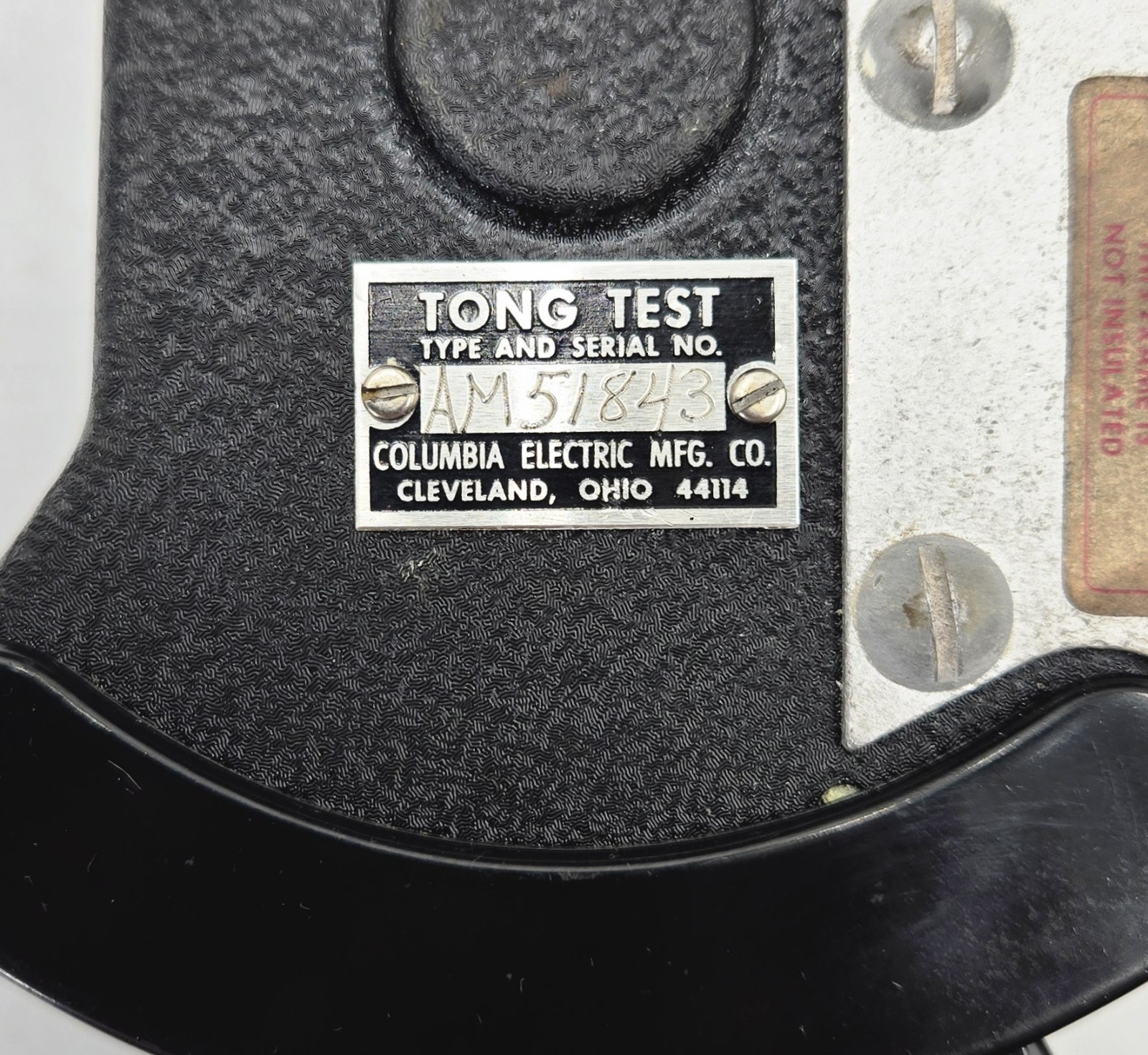 Vtg Columbia Tong Test Ammeter Clamp Type AX 3 Matching Scales Tested Working