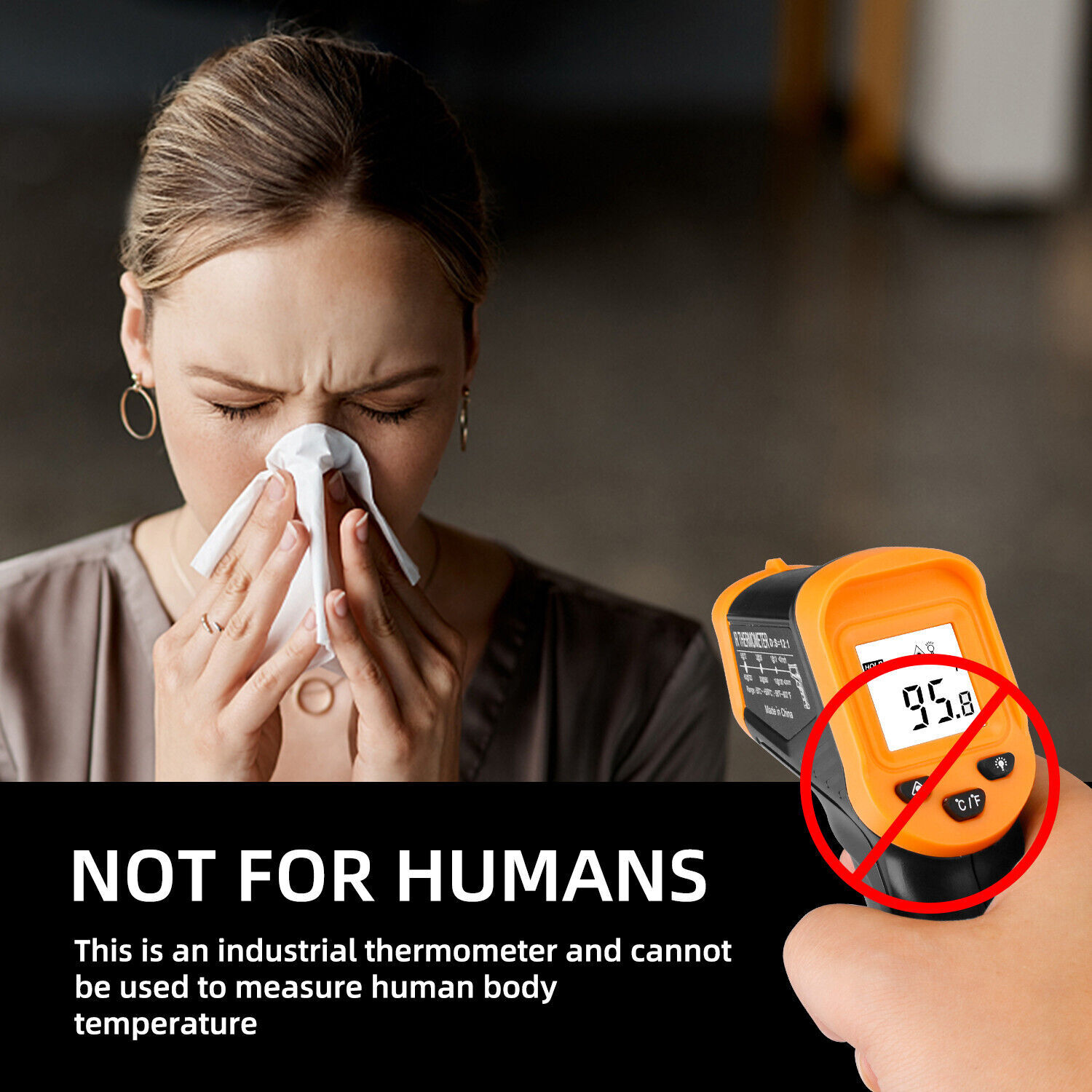 IR Infrared Laser Thermometer Temperature Gun Temp Measurement Meter Cooking US