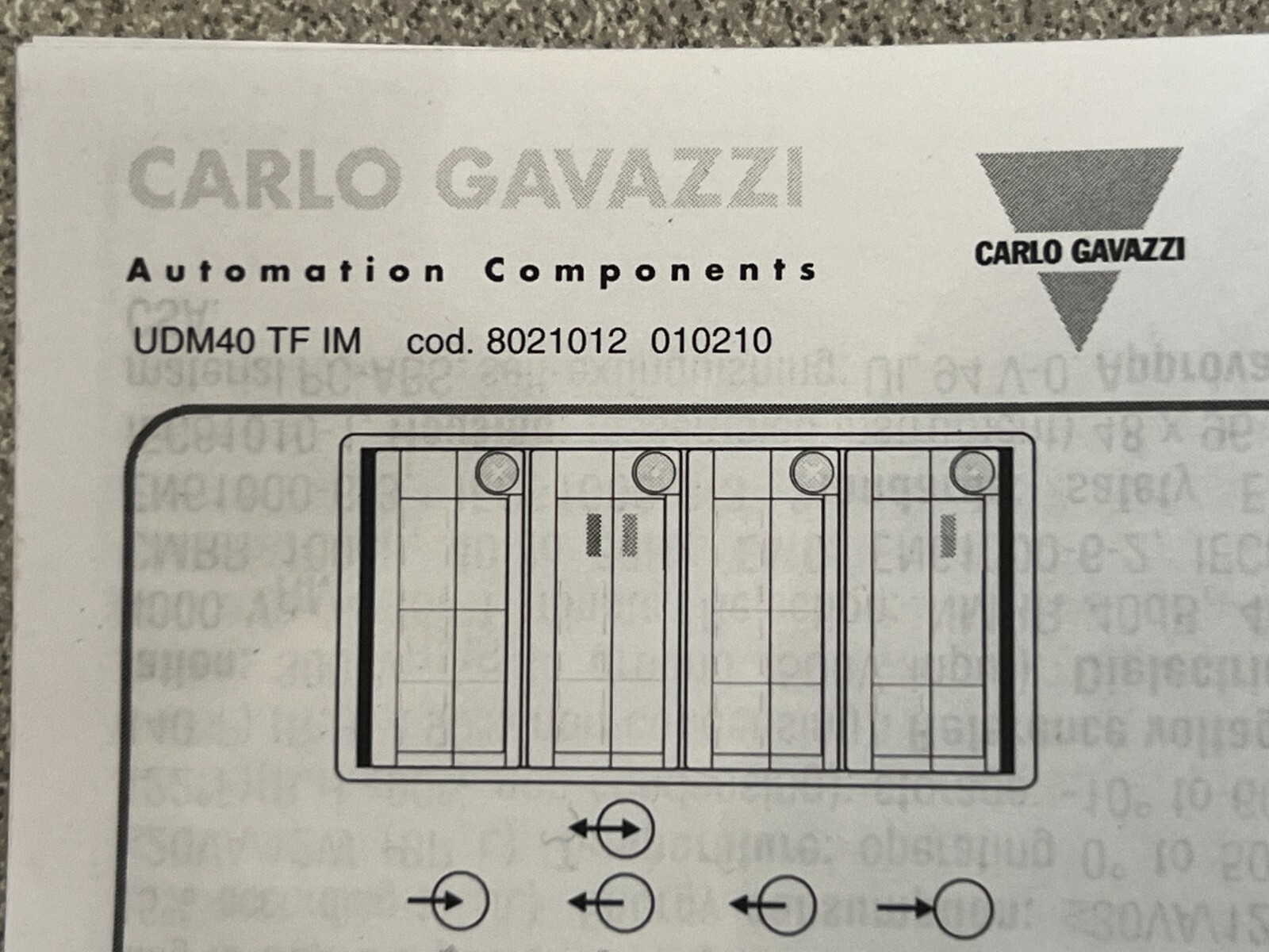 BD40 Carlo Gavazzi Digital Panel Meter – 4-Digit Multi-Color LED Display