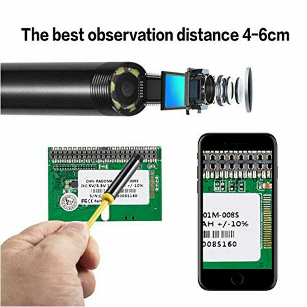 7mm HD Snake Endoscope Borescope Inspection Camera for USB Type C Android PC
