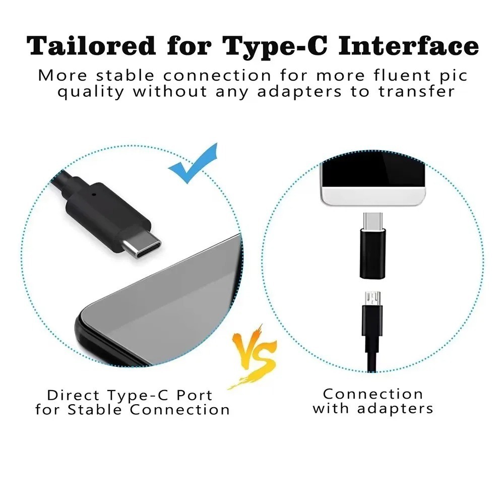 USB C Endoscope Camera 5.5/7mm 6 LED Borescope Inspection Camera for Android PC