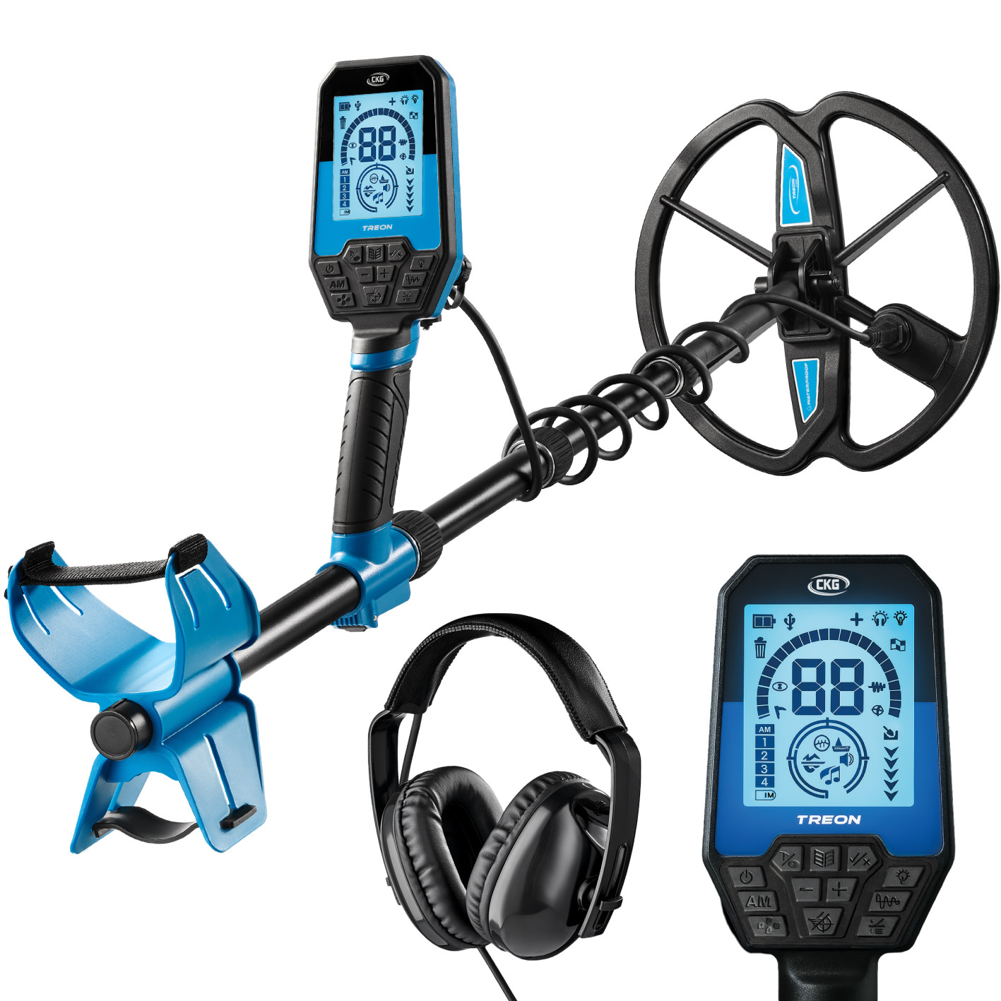 CKG Professional Metal Detector TREON for Adults, Frequency 18.75 kHz