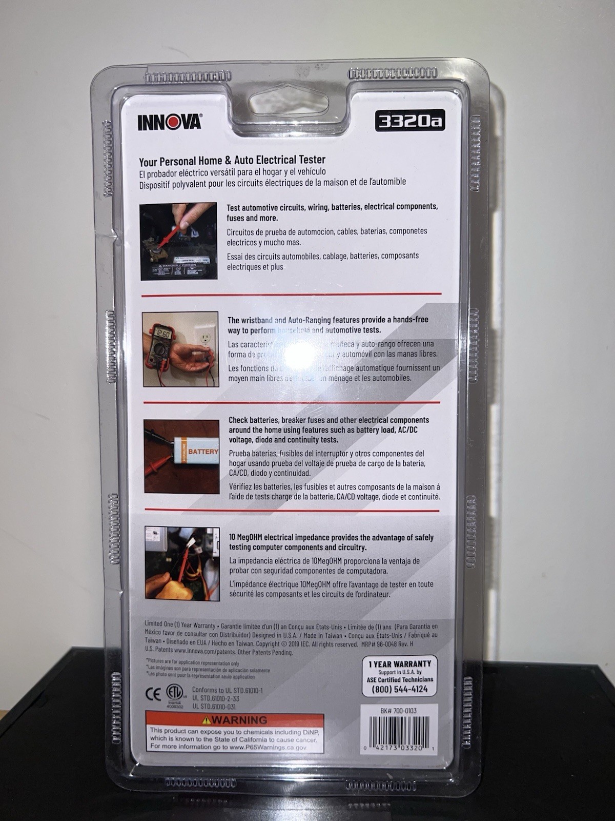 Innova 3320A Auto-Ranging Digital Multimeter – Home & Auto Electrical Tester