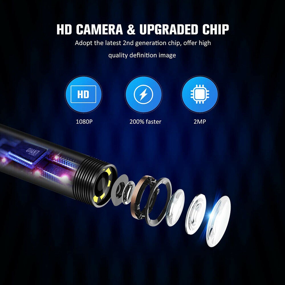 LCD Endoscope 1080P HD Industrial Borescope 4.3inch 8mm Inspection Snake Camera