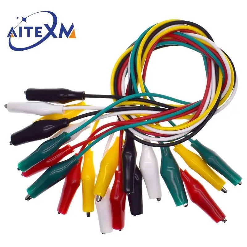 10PCS Alligator Clips Electrical DIY Test Leads Alligator Double-ended Crocodile