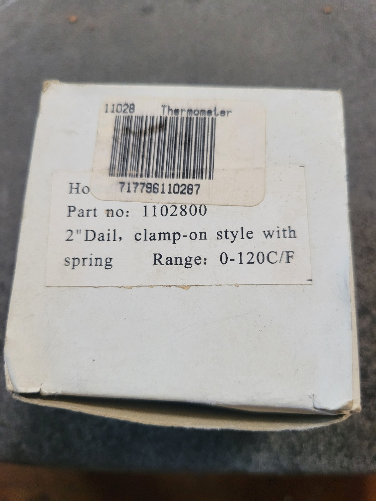 Clip on Pipe Clamp HVAC Thermometer – Howe 1102800 0-120 C/f 2″ Dial Little Rust