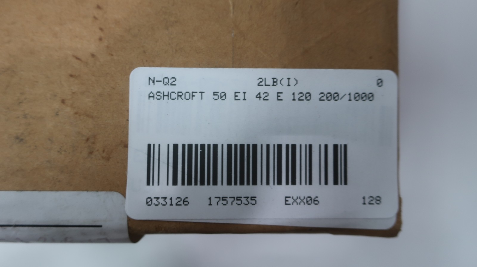 Ashcroft 50 EI 42 E 120 200/1000 Bimetal Thermometer 5in 12in 200-1000f 1/2in