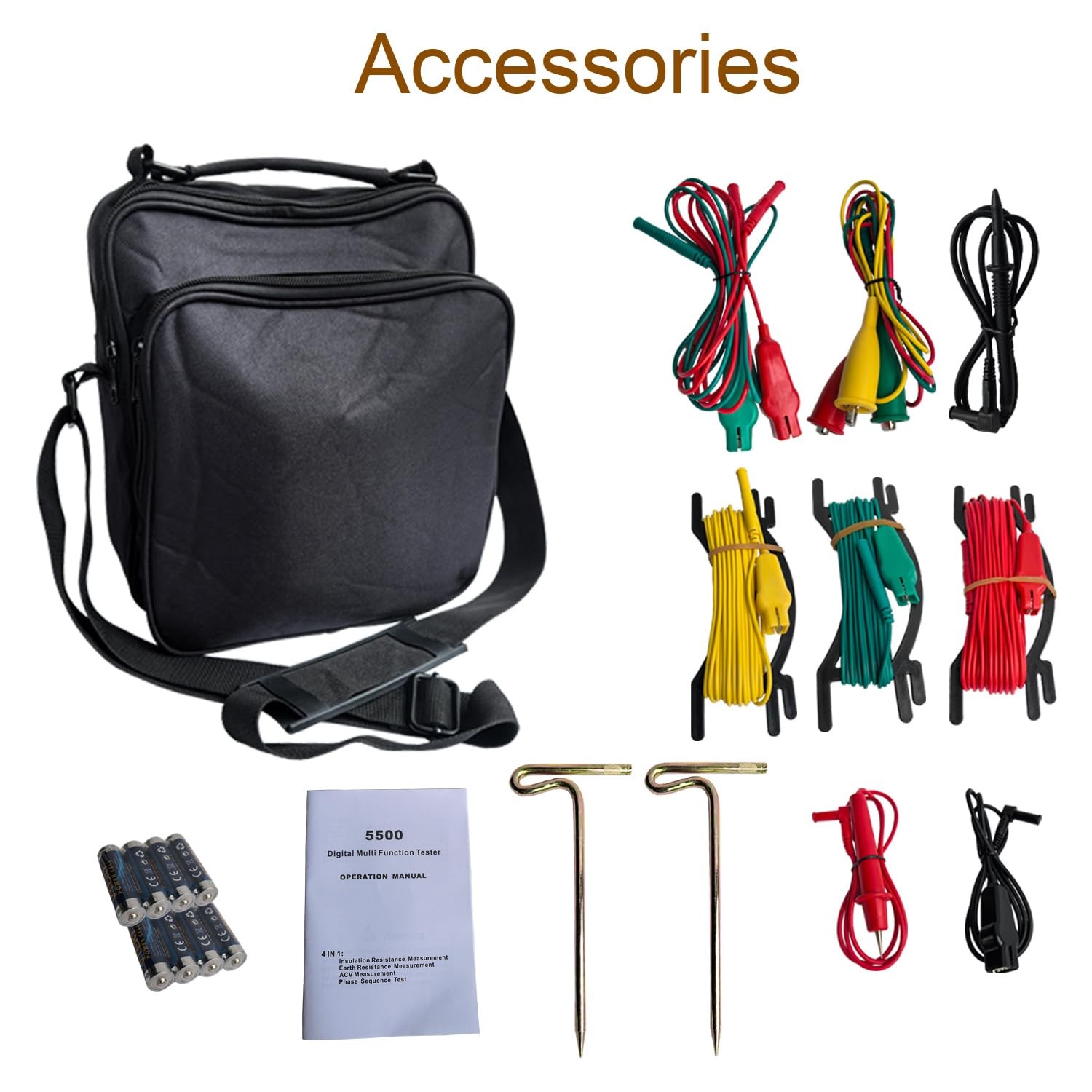 1000V Digital Insulation Tester 2000Ω Ground Earth Resistance Meter For Testing