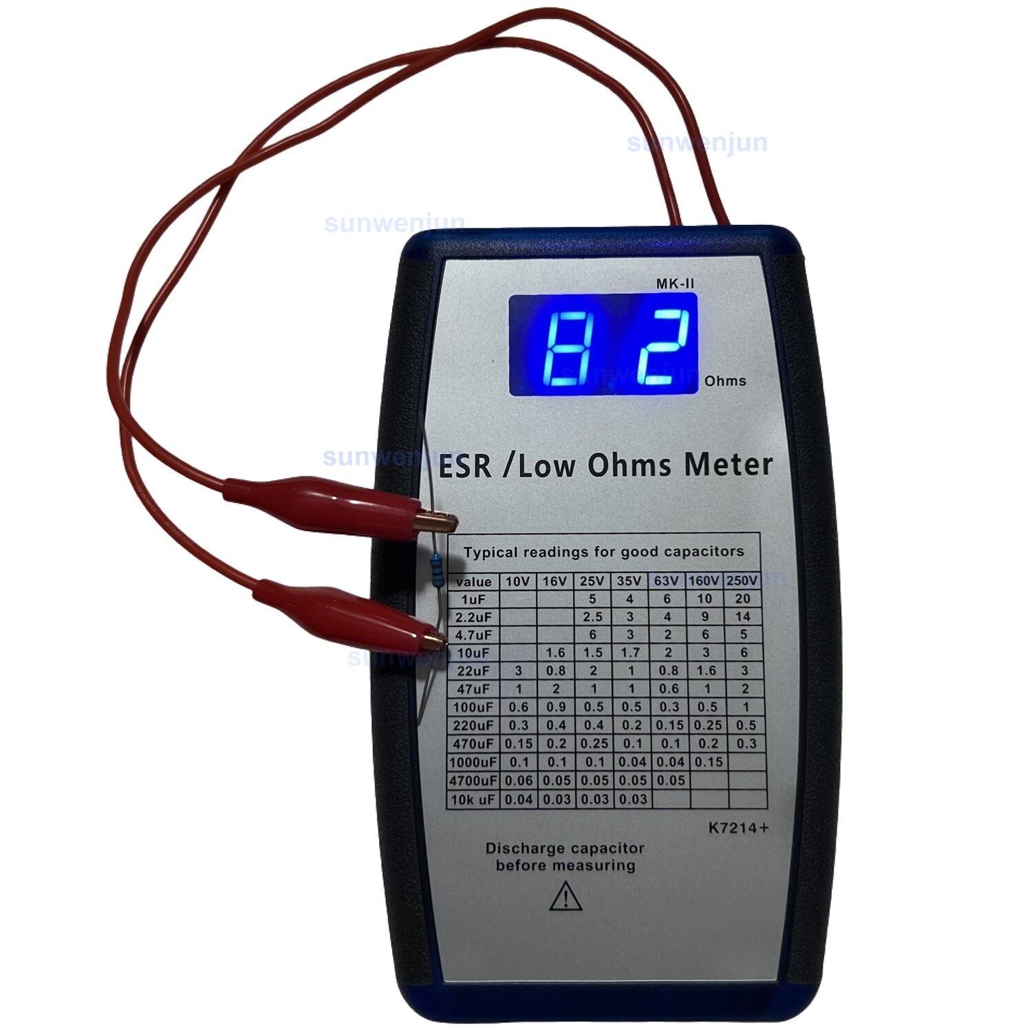 BLUE K7214+ ESR meter circuit same as K7254, EVB & Dick Smith MKII ESR Meter