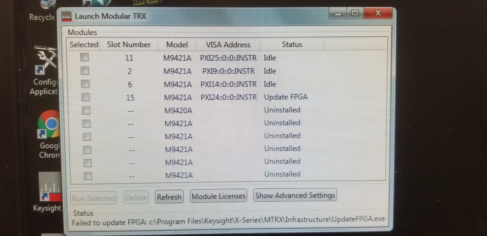 Keysight PXIe 6GHz Analyzer M9421A opt 506/B1X/HDX/MMO/MTS/PS1 VXA WLAN VSA