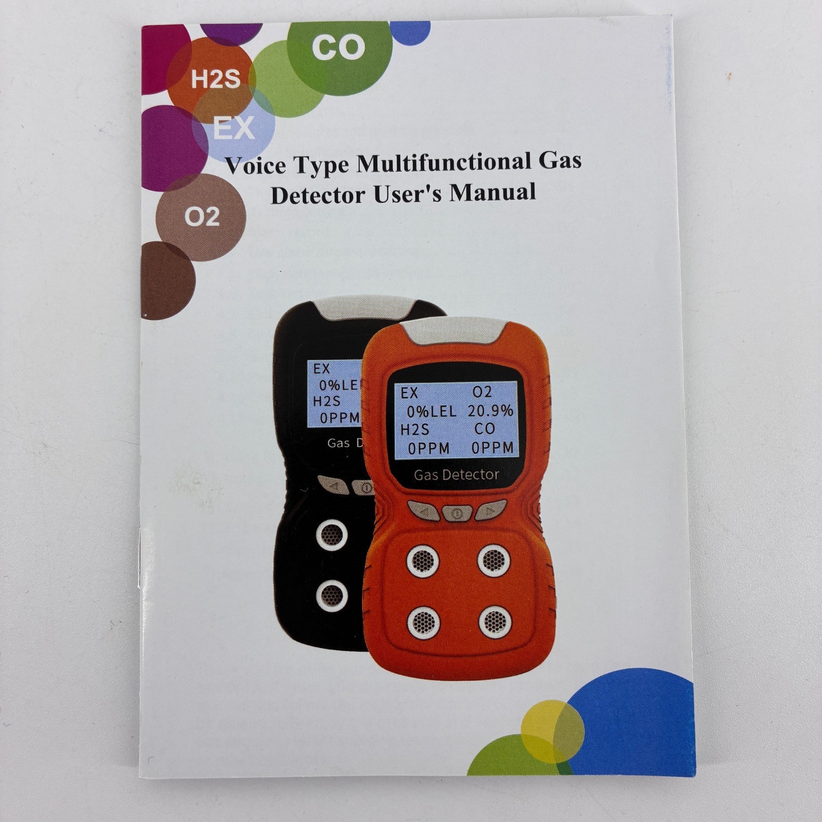 Voice Type Multifunctional Gas Detector with Case – Orange