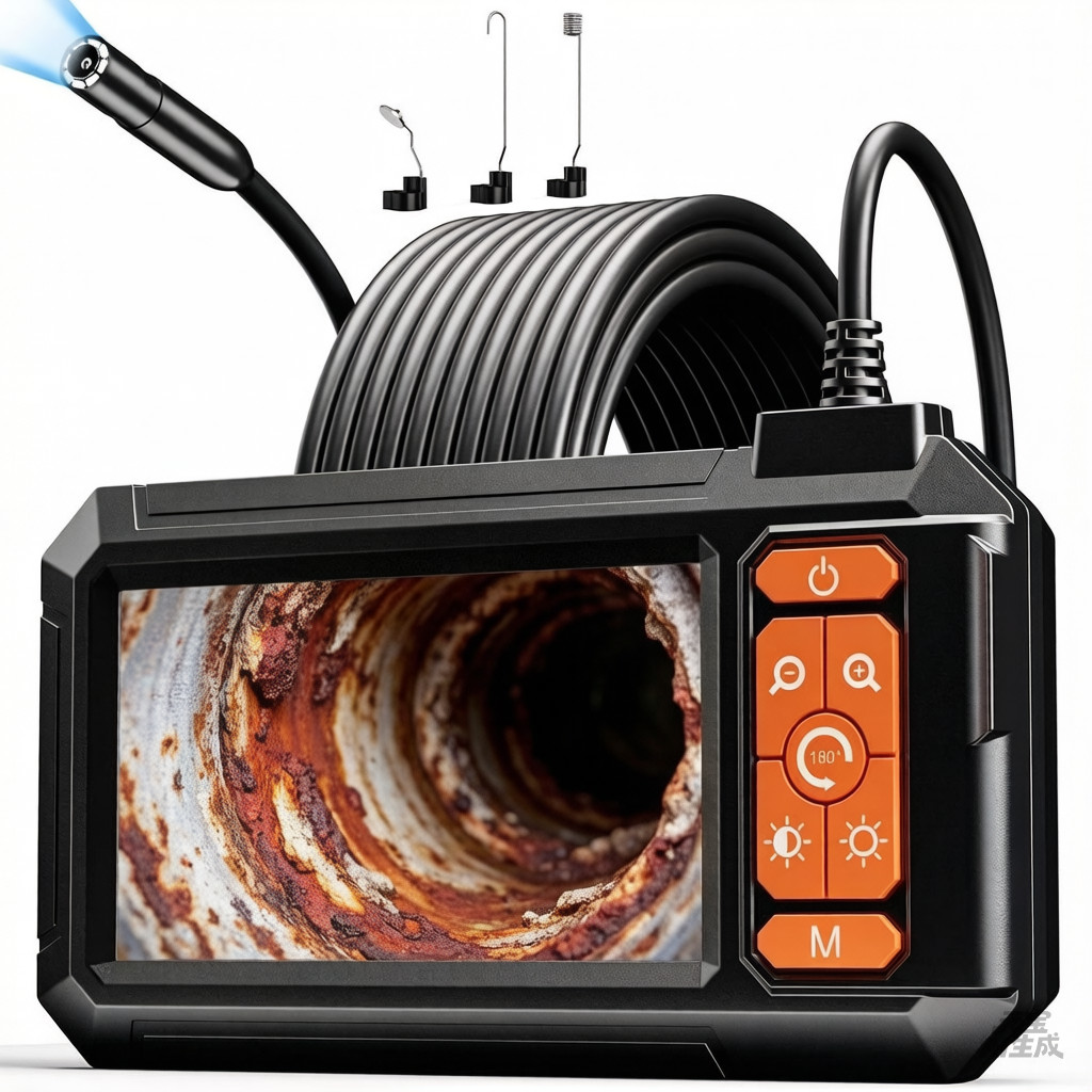 New Endoscope Camera with Light,Borescope Cameras with 4.3″ IPS 1920P 16.5 FT