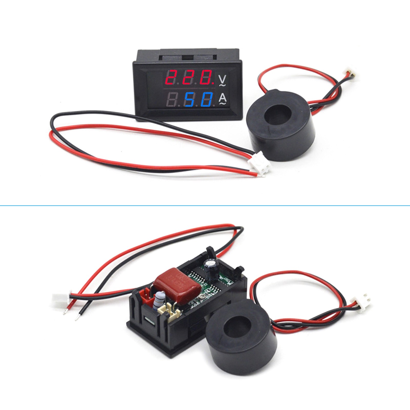 Digital Double Color LED Voltmeter Ammeter Voltage Current Indicator