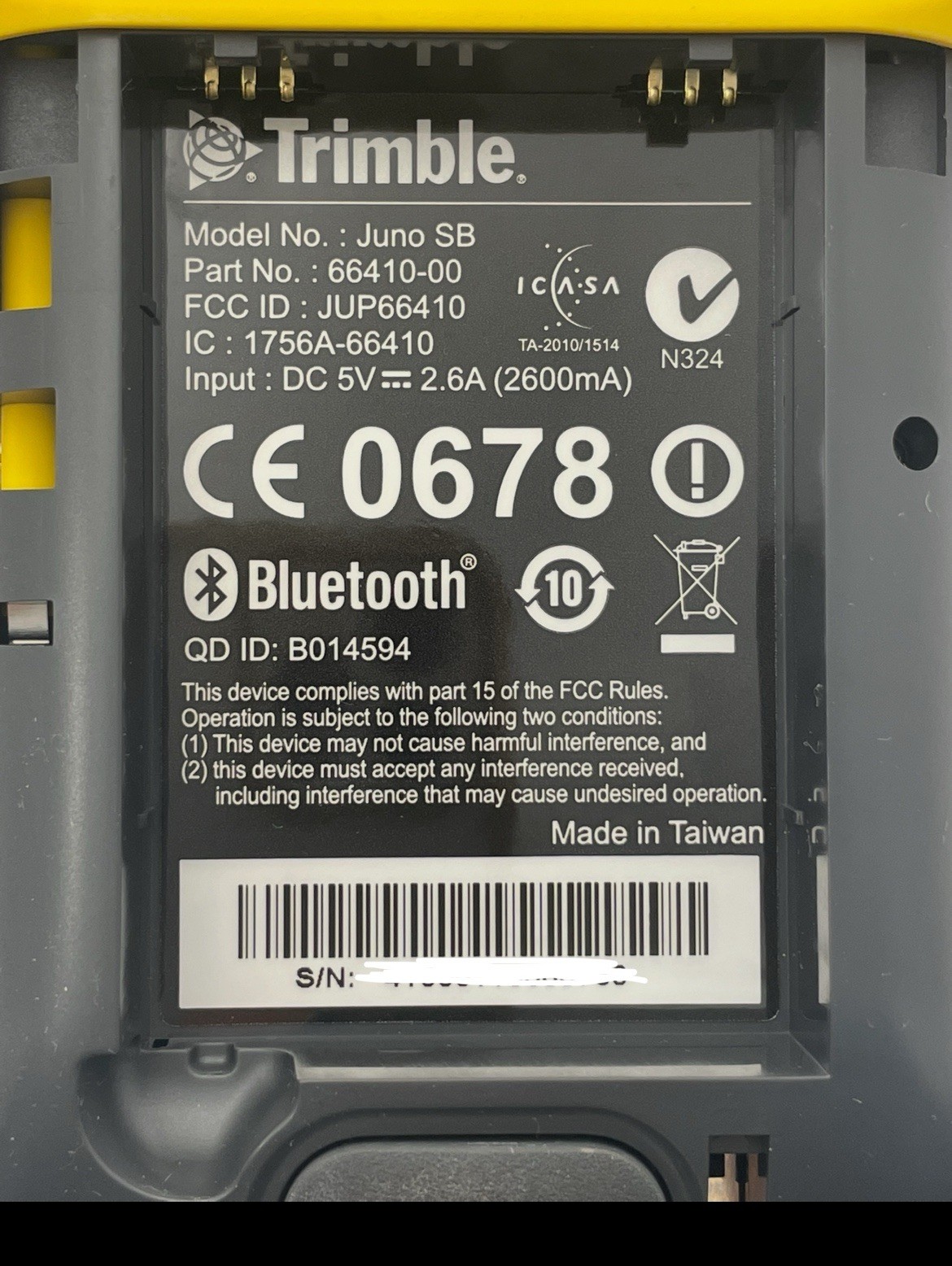 Trimble Juno SB GPS Mapping Data Collectors 66411-00 with Accesories in Box