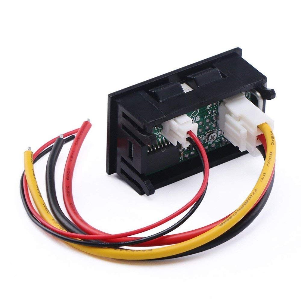 0.28″ LED Digital Voltmeter Ammeter, Dual-Color 0-100V 10A for Safe Monitoring