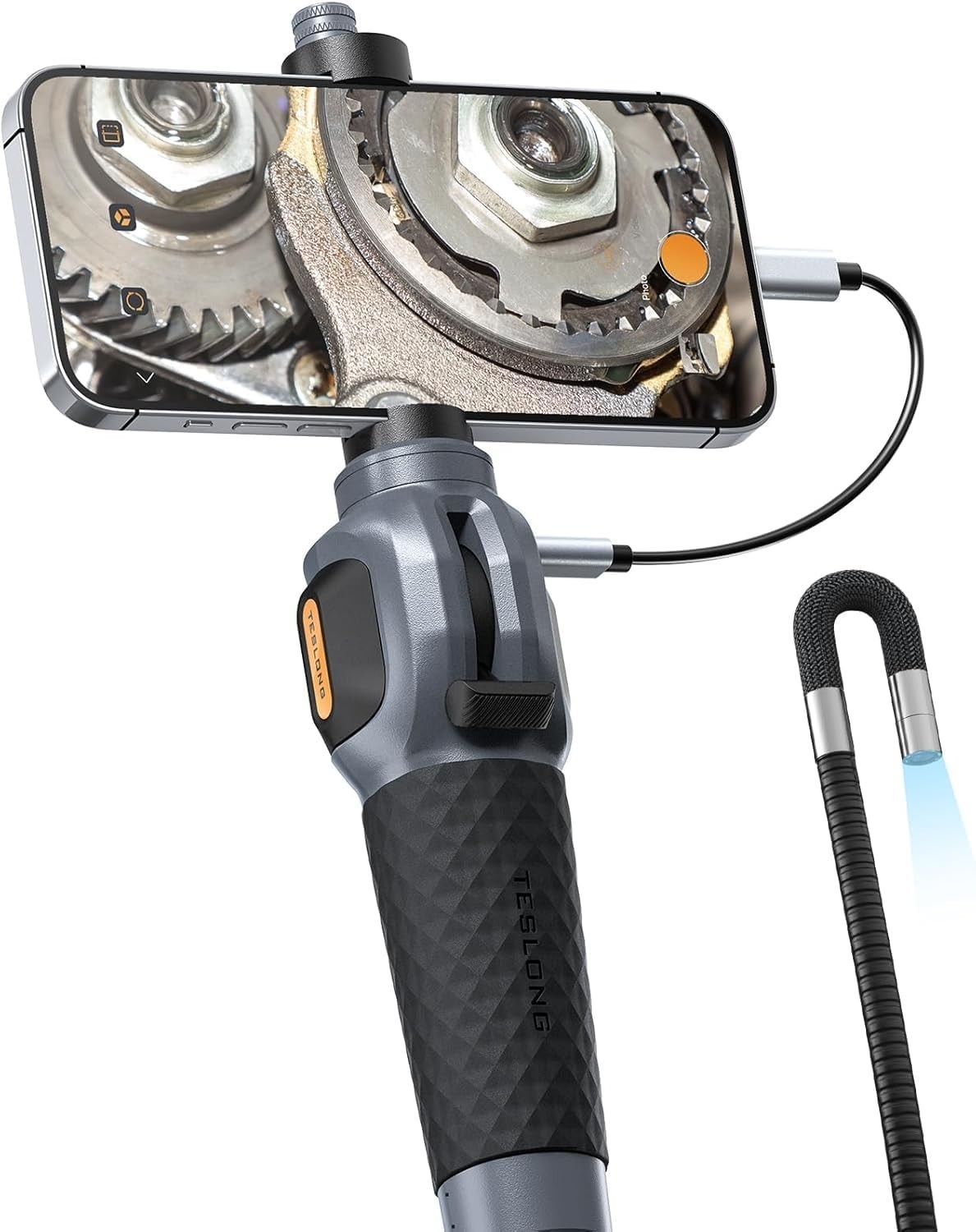 Teslong Two-Way Articulating Borescope USB-C Endoscope Inspection Camera 5FT