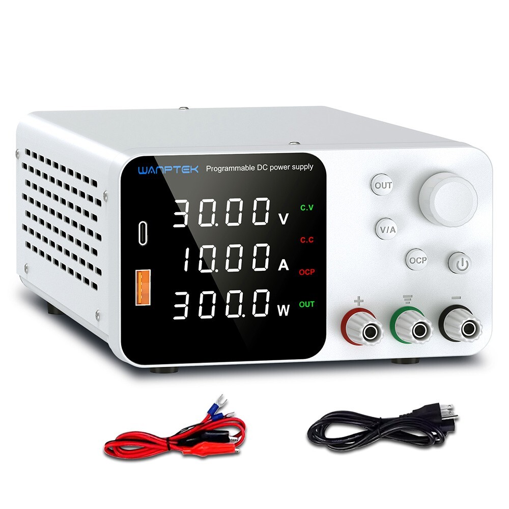 DC Adjustable 0-30/60/120V Lab Programmable Power Supply Variable Bench Switch