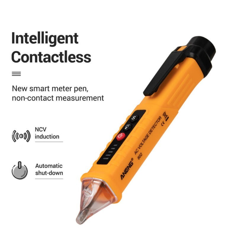 12-1000V LED Electric Live Wire Tester Pen Non-Contact AC Voltage Detector Pen
