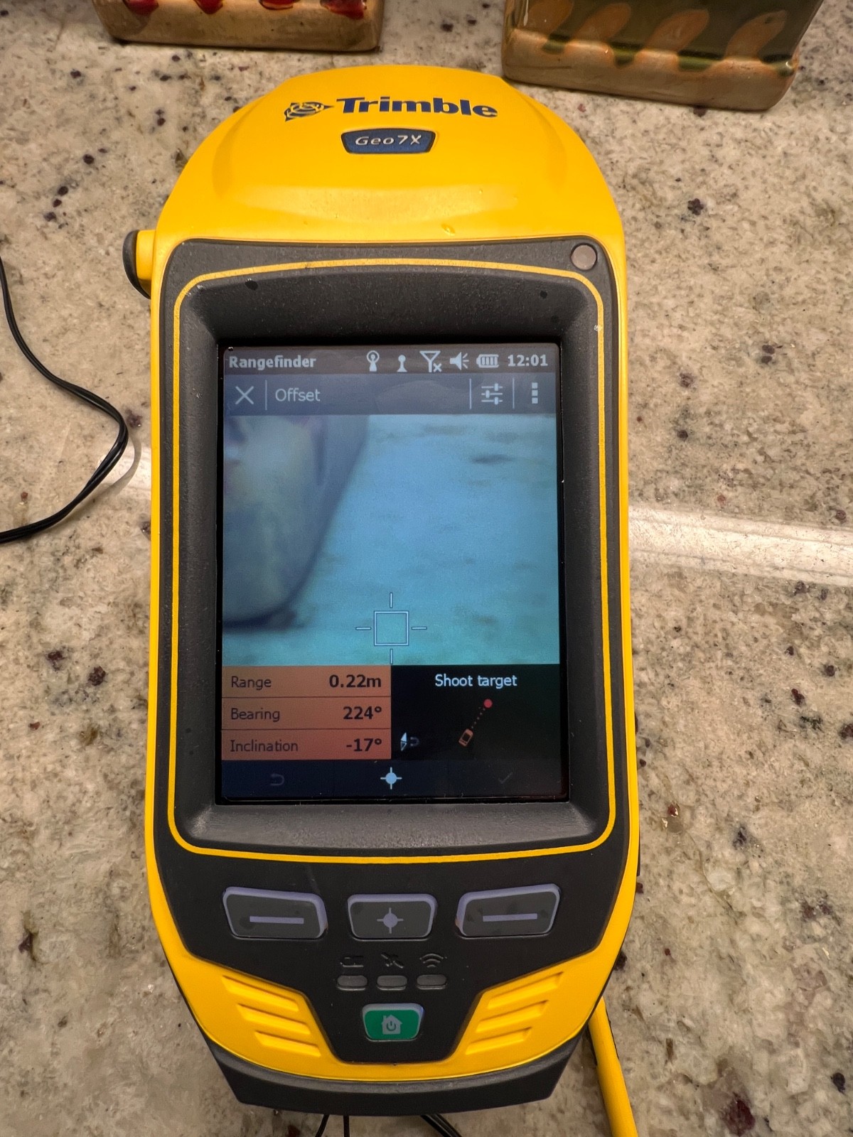 New in box (12/ 2014) Trimble Geo 7X – rangefinder, car charger, monopole, more!