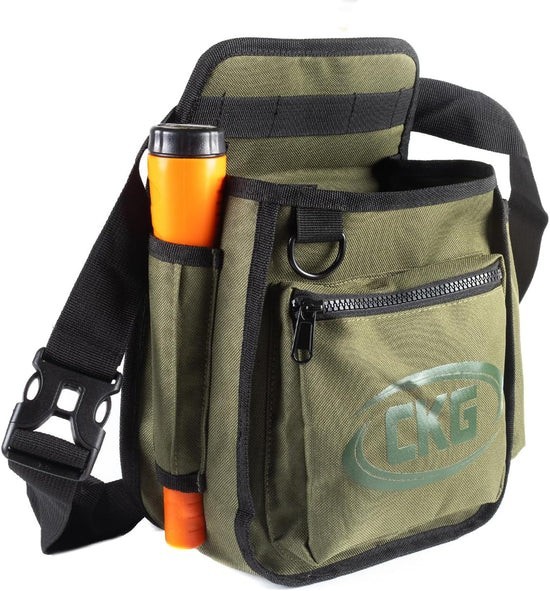 CKG Metal Detecting Finds Bag Waist Digger Tools Bag for Pinpointer, Green