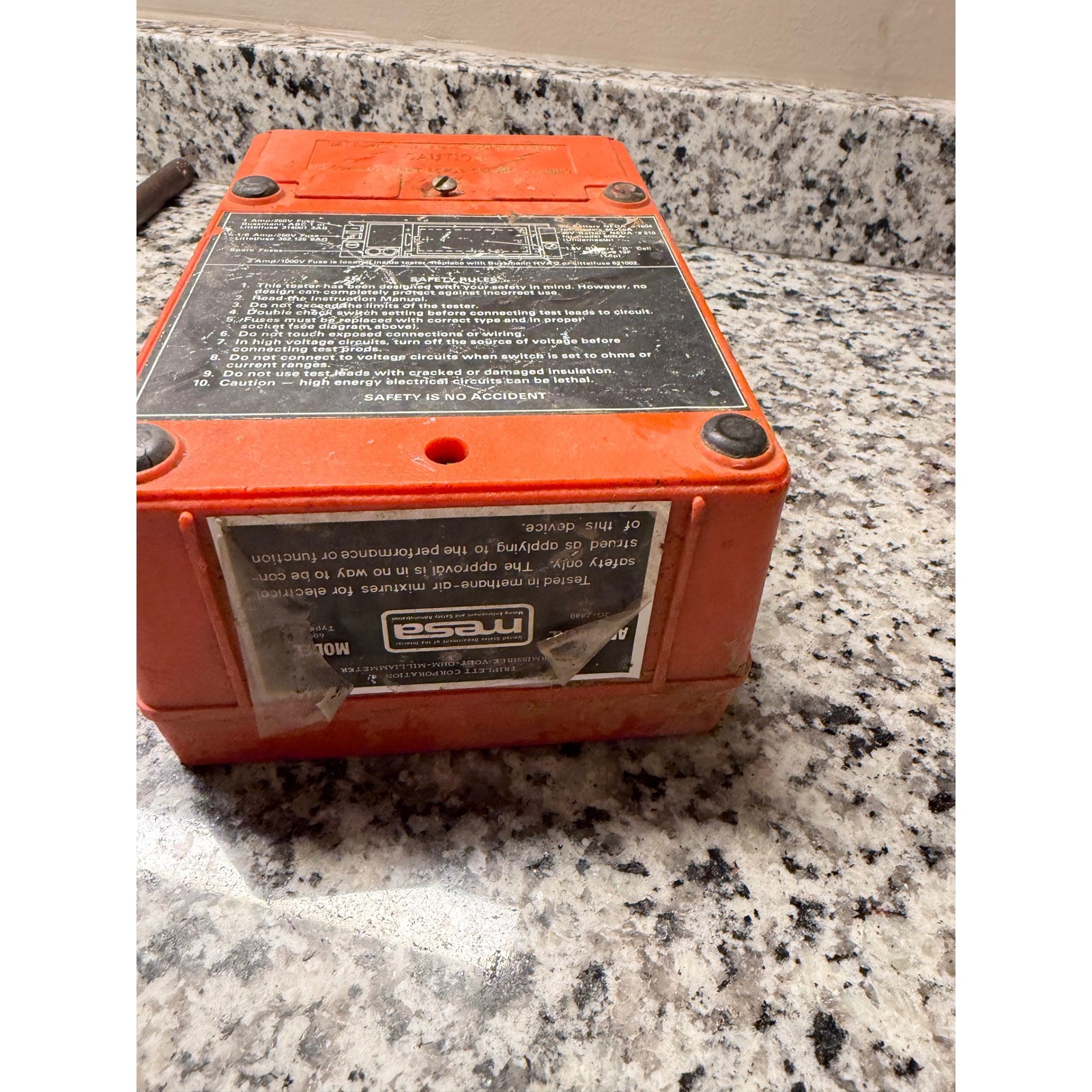 Triplett Model 60 Type 2 Suspension Analog Multimeter VOM Orange US-TVA Read