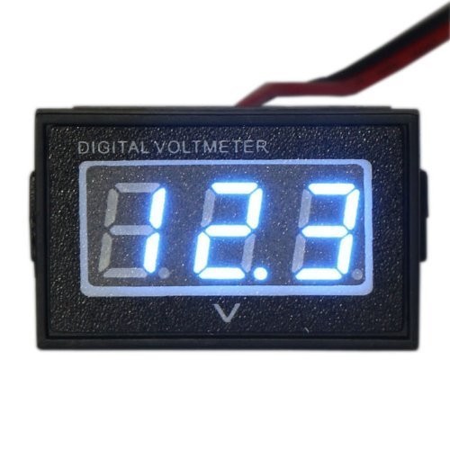 Waterproof Voltage Meter DC 4.5-150V Digital Voltmeter 0.56″ LED Blue