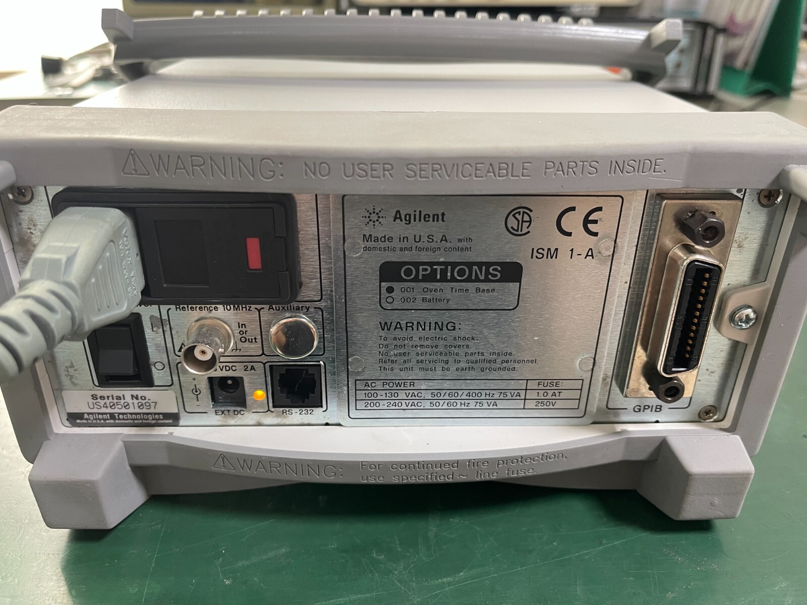 Agilent Keysight 53150A 10Hz-20GHz CW Microwave Frequency Counter _1097