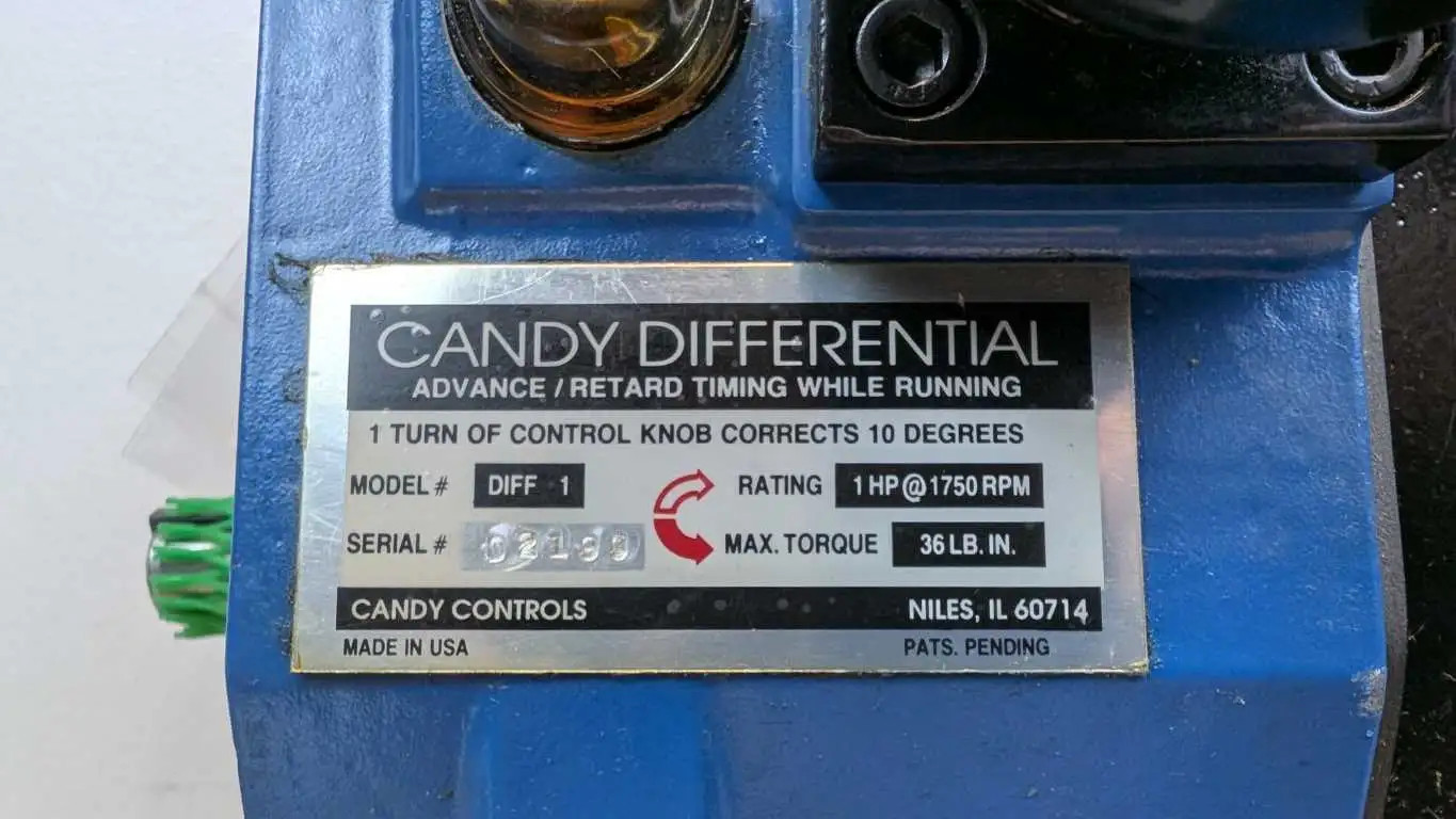 Candy Controls DIFF 1 Differential 1 HP 1750 RPM 36 Lb-in