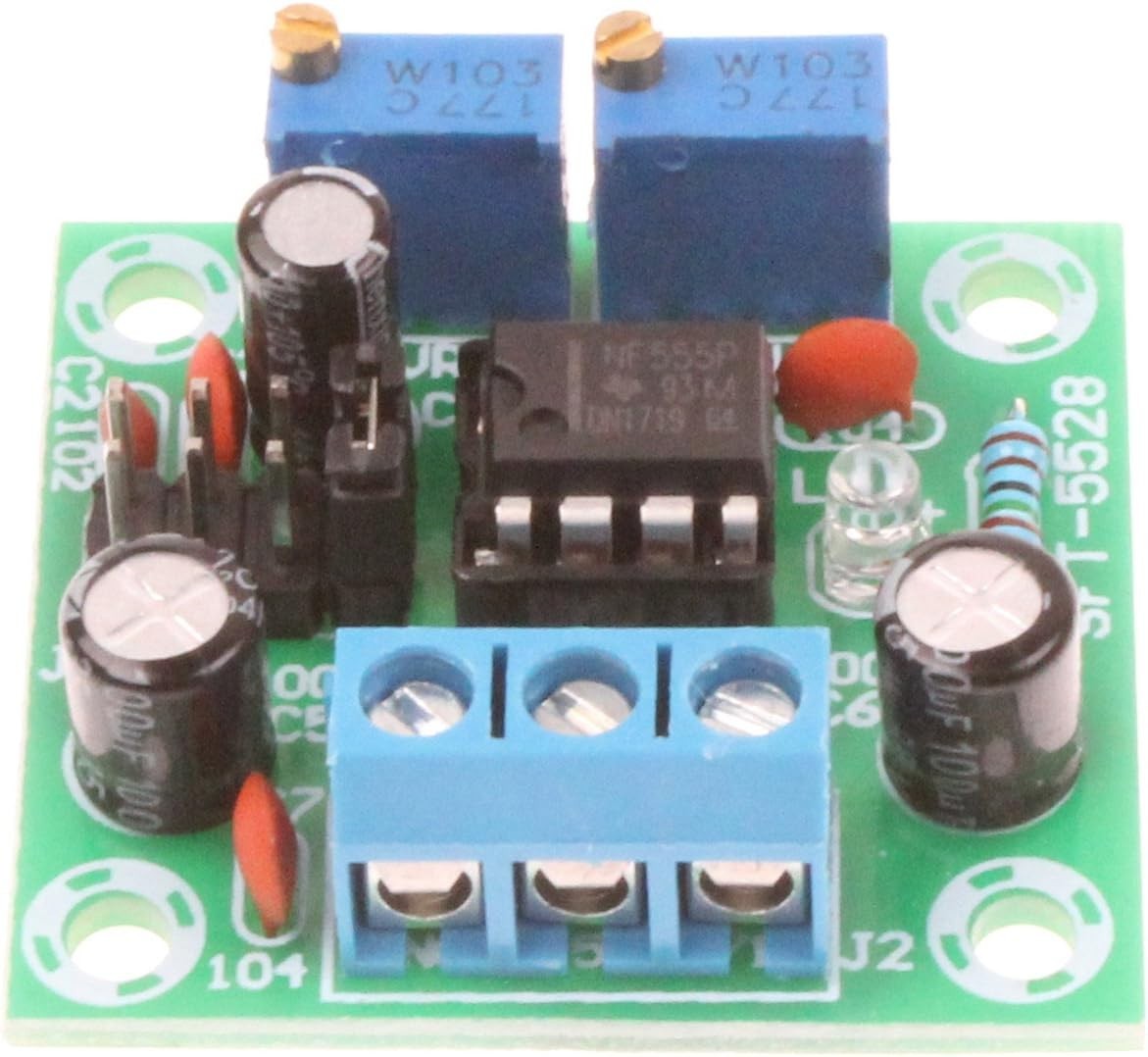 NE555 Pulse Module Rectangular Square Wave Signal Generator 1Hz-200kHz Freque…