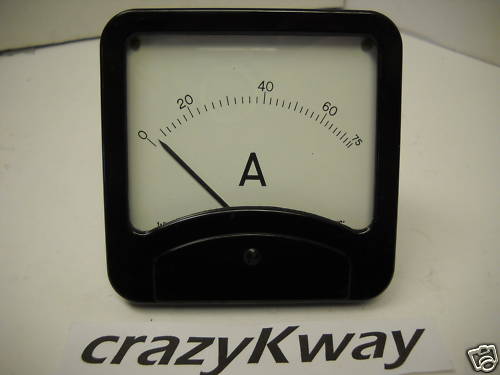 ENGLISH ELECTRIC 42760A PANEL AMMETER 0-75 AMP NIB!!!
