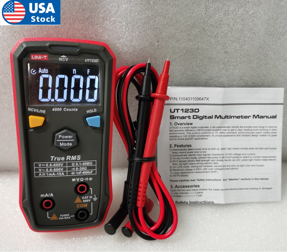 UNI-T Smart Multimeter True RMS AC DC Voltmeter Ammeter Ohm Capacitance Tester