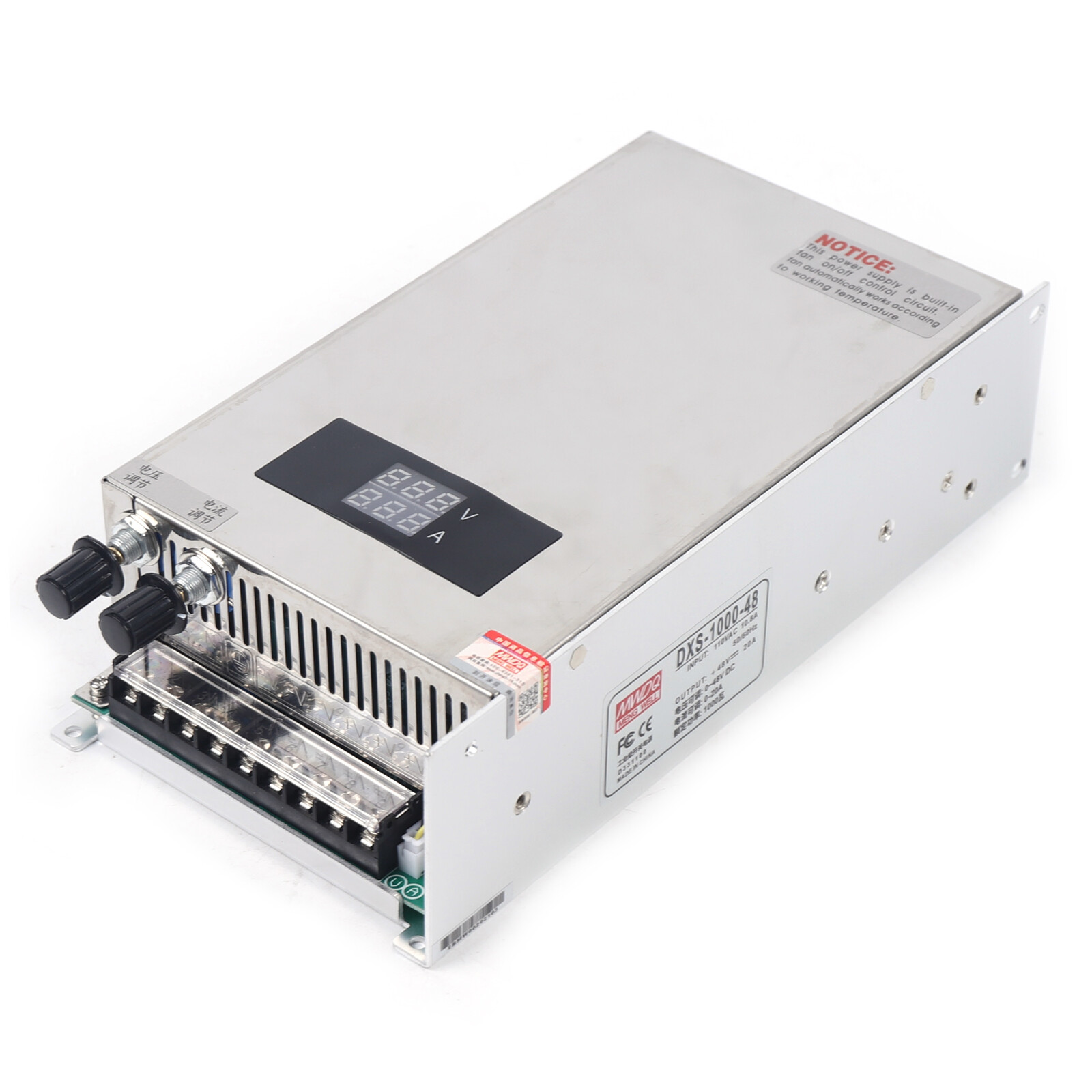Adjustable Switching Power Supply AC DC 1000W 48V 20A Voltage Current Power New