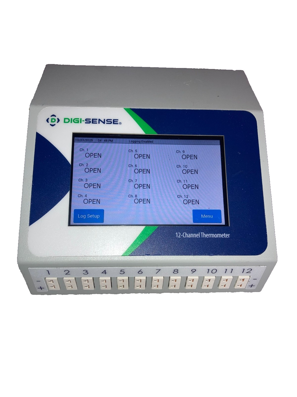 Digi-Sense Touchscreen 12 Channel Scanning Data Logging Benchtop Thermometer