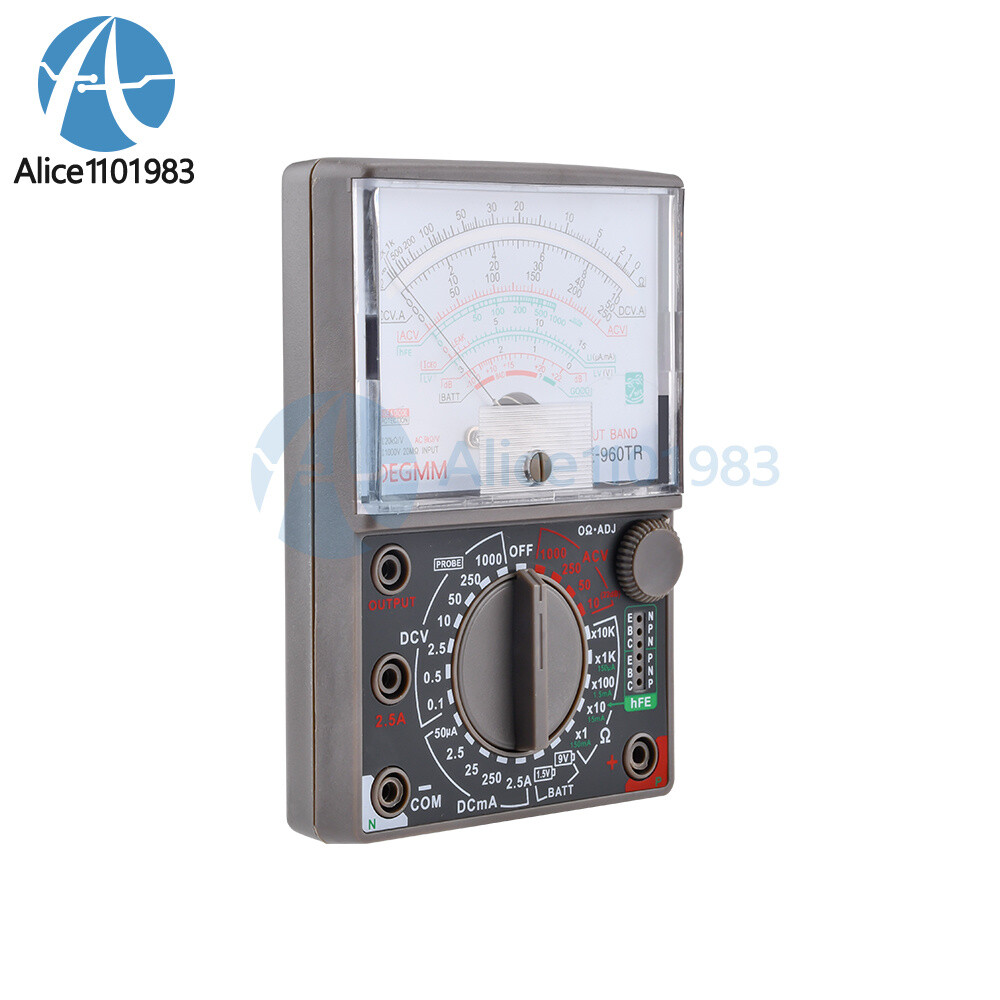 AC DC 1000V Pointer Type Analog Multimeter Meter Voltage Current Resistance