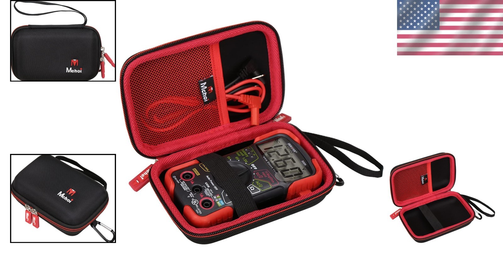 Shockproof Portable EVA Case for INNOVA 3320/3340 Multimeter, Lightweight Design