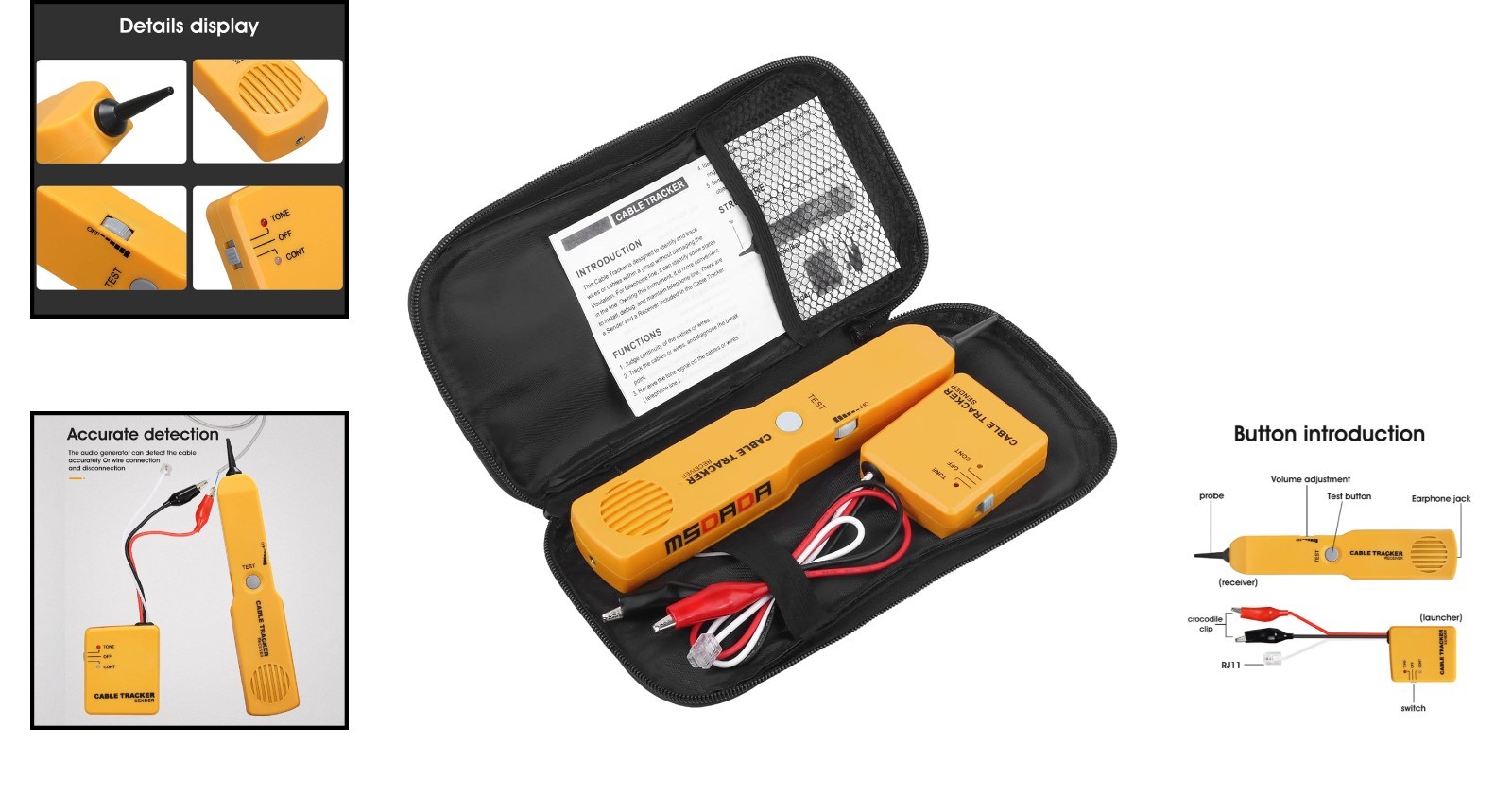 Electric Cable Tracing and Testing Kit – Precision Wire Tracer for Technicians