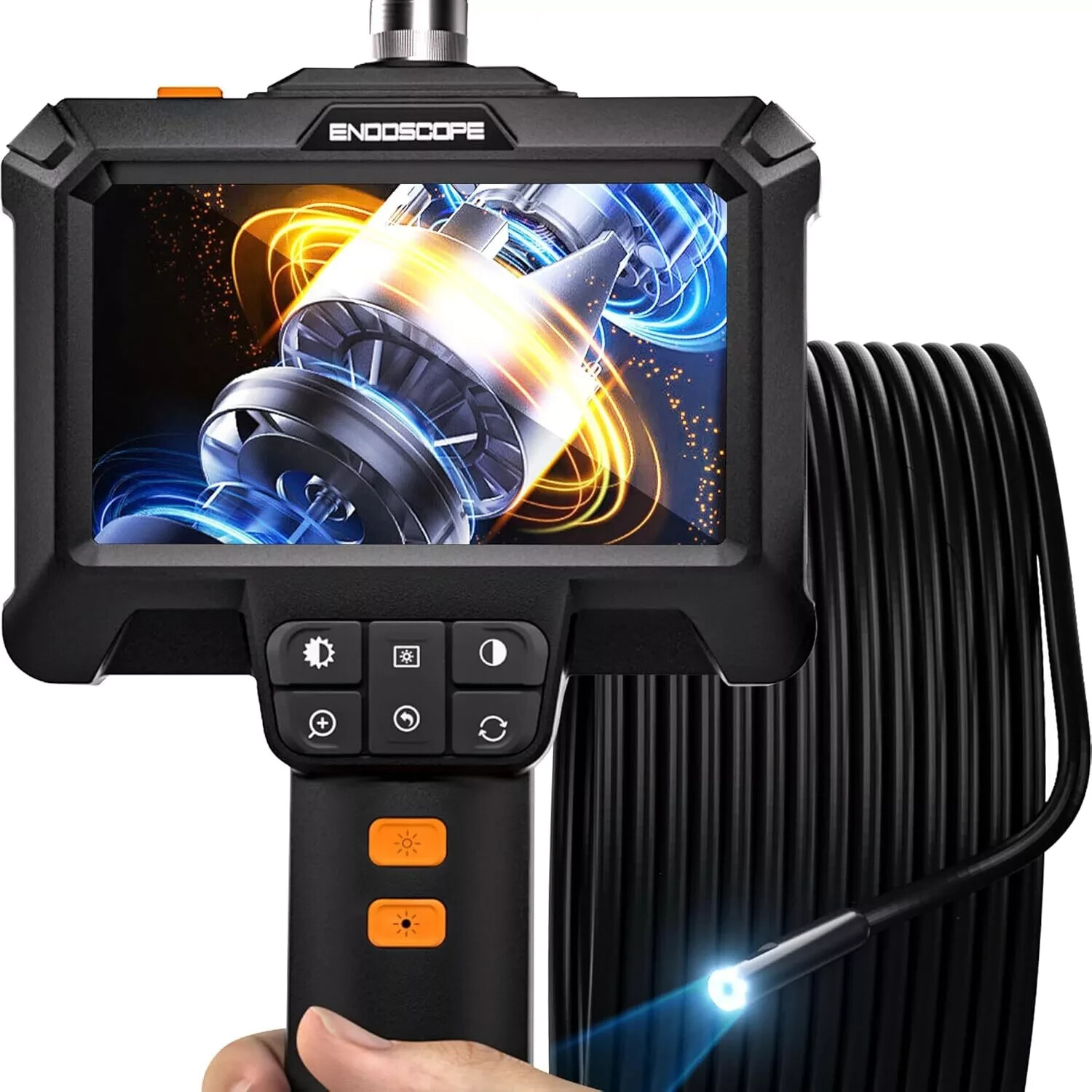 4.3″ IPS 1080P HD Screen Handheld Industrial 5m Endoscope Camera Pipe Waterproof
