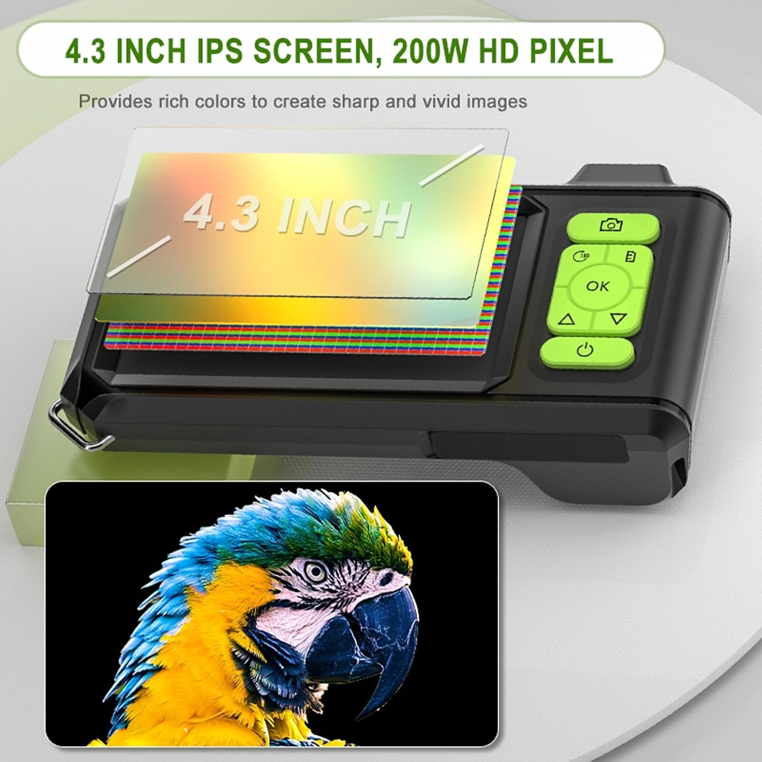 Dual Lens 1080P Industrial Endoscope with 4.3” IPS Screen & Waterproof Design