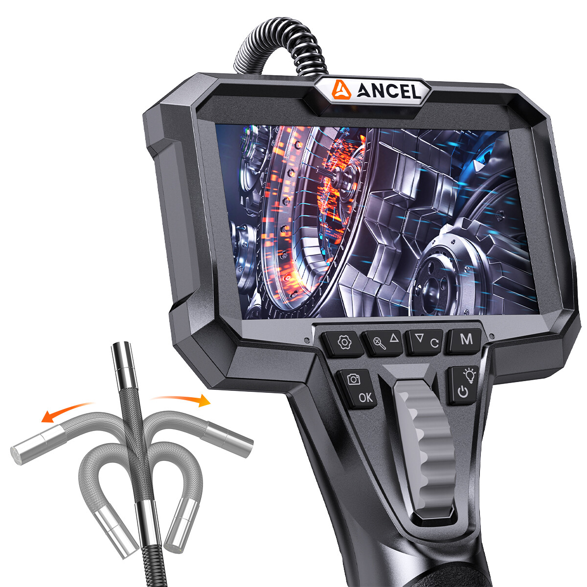 210° 4.3inch Inspection Camera with Screen Borescope Camera 3.9MM Scope Diamete
