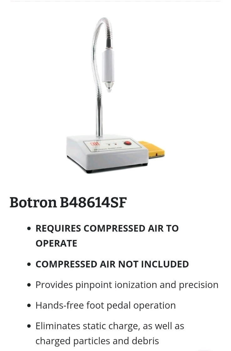 Botron B48614SF Air Snake Ionizer W/Foot Pedal《Low Use》Great Price ▪ U.S. Seller