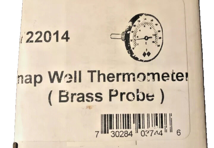 Wal-Rich 1722014 SNAP WELL THERMOMETER- Dial 32-248F, 0-120C, 2-1/2″OD