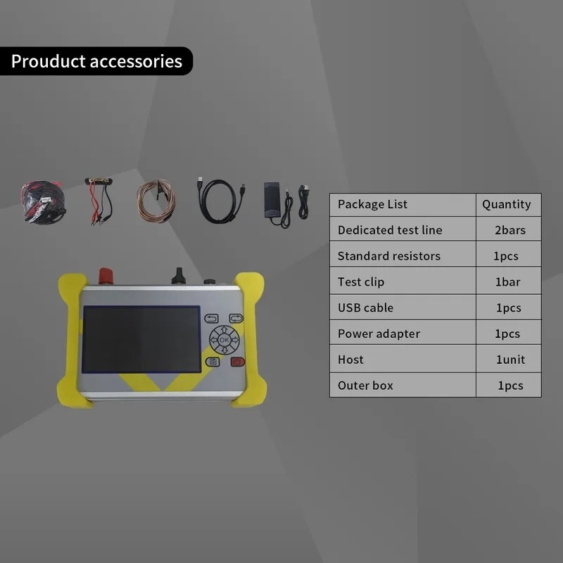 JH1003 0-2.0mΩ Handheld Loop Resister Tester Contact Resistance Breaker Tester