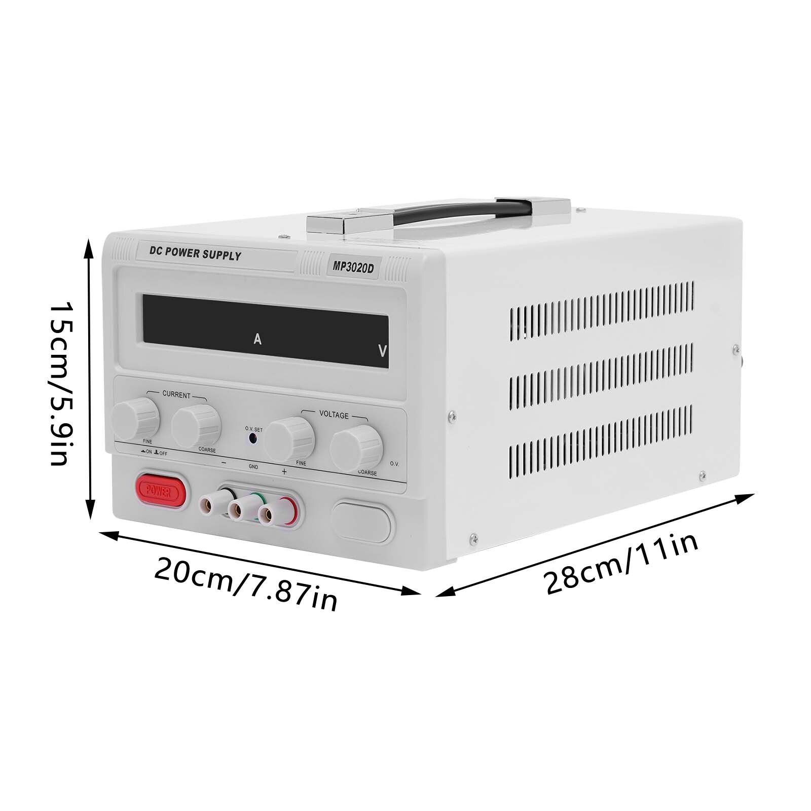 0-20A 0-30V Benchtop Lab DC Regulated Power Supply Variable Test Power Source