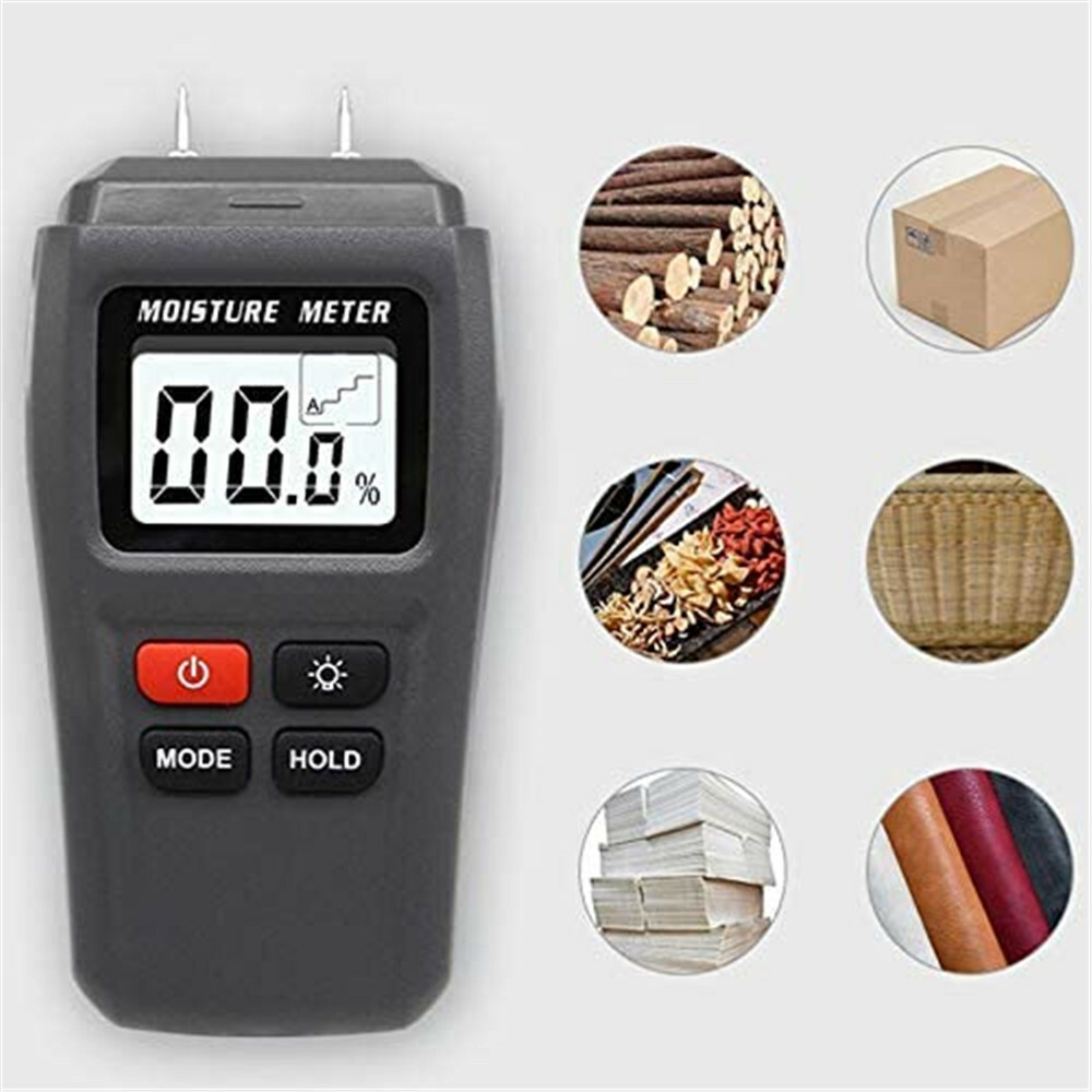 Digital LCD Wood Moisture Meter Detector Tester Humidity 0-99.9% Hygrometer Test