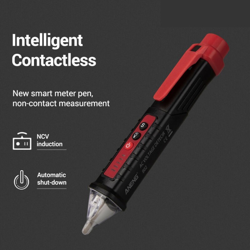 12-1000V LED Electric Live Wire Tester Pen Non-Contact AC Voltage Detector Pen
